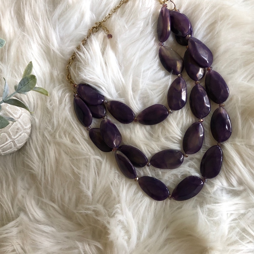 Chunky Necklace - Purple